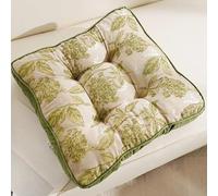 DSAoTeng Cojines cuadrados para sillas de comedor, cojines de asiento bordados de felpilla vintage de lujo con relleno de algodón PP, cojín de tatami suave para sala de estar, dormitorio al aire libre