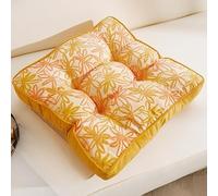 DSAoTeng Cojines cuadrados para sillas de comedor, cojines de asiento bordados de felpilla vintage de lujo con relleno de algodón PP, cojín de tatami suave para sala de estar, dormitorio al aire libre