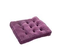 DSAoTeng Cojines de asiento de terciopelo para interiores y exteriores, cojín cuadrado grueso de tatami, almohadilla de asiento de color sólido, cálido y suave, para cocina, comedor, oficina, ventana