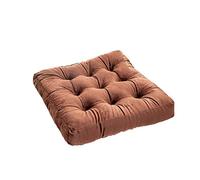DSAoTeng Cojines de asiento de terciopelo para interiores y exteriores, cojín cuadrado grueso de tatami, almohadilla de asiento de color sólido, cálido y suave, para cocina, comedor, oficina, ventana