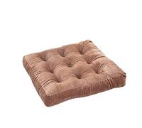 DSAoTeng Cojines de asiento de terciopelo para interiores y exteriores, cojín cuadrado grueso de tatami, almohadilla de asiento de color sólido, cálido y suave, para cocina, comedor, oficina, ventana