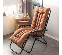 DSAoTeng Cojines de repuesto para tumbona, cojín para banco de jardín con cubierta superior gruesa, cojín para mecedora para tumbona, para interiores y exteriores, jardín, patio (café claro, 160 x 48