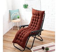 DSAoTeng Cojines de repuesto para tumbona, cojín para banco de jardín con cubierta superior gruesa, cojín para mecedora para tumbona, para interiores y exteriores, jardín, patio (café rojo, 170 x 48