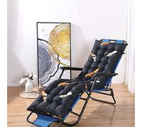 DSAoTeng Cojines de repuesto para tumbona con funda superior gruesa, cojín para banco de jardín, mecedora, para interiores y exteriores, jardín, patio (hoja negra, 48 x 160 cm)