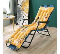 DSAoTeng - Cojines de tumbona de repuesto con cubierta superior gruesa, cojín para banco de jardín, cojín para silla reclinable de jardín para interior y exterior (Flores amarillas, 53 * 180 cm)