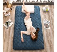 DSAoTeng Colchón acolchado tipo futón - Colchón japonés extra grueso, plegable, colchón tatami antideslizante con bordes anchos, tapete de dormir portátil enrollable para el hogar, dormitorio de