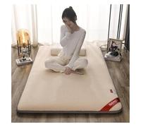 DSAoTeng Colchón de futón grueso - Felpa de terciopelo rosa plegable estilo japonés, suave y portátil, para dormitorio, hogar, habitación de invitados, yoga, sala de estar (amarillo, 120 x 200 cm)