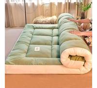 DSAoTeng Colchón grueso de futón japonés, almohadilla de cama extra esponjosa, tapete de dormir plegable de tatami, suave, transpirable, enrollable, portátil, para sala de estar, dormitorio, sofá de