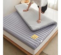 DSAoTeng Colchón japonés de suelo para futón, relleno de poliéster, grueso, plegable, tatami, suave, enrollable, cama de invitados portátil para sofá, dormitorio, camping, sala de estar (gris, 80 x
