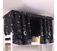 DSAoTeng Cortinas opacas para litera para dormitorio de estudiantes, toldo de privacidad individual, a prueba de luz, transpirable, a prueba de polvo, para habitación universitaria, litera inferior (1