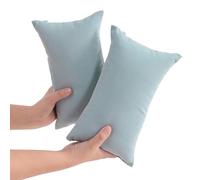 DSAoTeng Paquete de 2 almohadas pequeñas - 11 x 7 pulgadas de microfibra mini almohada de viaje para cuello, rodilla, soporte lumbar, suave, lavable, para mascotas, gatos, perros, cojín para dormir
