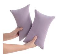DSAoTeng Paquete de 2 almohadas pequeñas - 11 x 7 pulgadas de microfibra mini almohada de viaje para cuello, rodilla, soporte lumbar, suave, lavable, para mascotas, gatos, perros, cojín para dormir