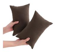 DSAoTeng Paquete de 2 almohadas pequeñas - 11 x 7 pulgadas de microfibra mini almohada de viaje para cuello, rodilla, soporte lumbar, suave, lavable, para mascotas, gatos, perros, cojín para dormir