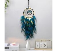 Dsaren Atrapasueños Infantil Led Hecho a Mano Atrapasueños Grande Pared Plumas Decoracion Habitacion Niña Bebe Dormitorio Boda Pared Hogar Regalo(A Blanco)