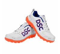 DSC Beamer Cricket Shoes | Fluro Orange/White | For Boys and Men | Light Weight | Durable | 11 UK, 12 US, 45 EU