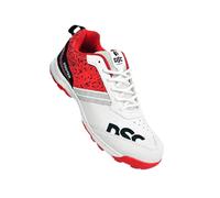 DSC Zooter Cricket Shoes | White/Red | For Boys and Men | Polyvinyl Chloride | 6 UK, 7 US, 40 EU