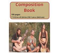 dscraftyhands Hippy Boys & Girl, back to school, 100 page, 2 sided, 7 1/2 x 9 3/4 in, wireless, college ruled composition book/ Journal