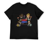 DSCXSD Larry Bird Magic Johnson Retro T Shirt WhiteOne Size