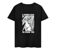 DSCXSD Limited Funny Mongolian History Joke and Genghis Khan Quote T-Shirt Black