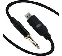 DSD TECH SH-AU20B Cable de audio de grabación USB a 6,35 mm compatible con una frecuencia de muestreo de 96 kHz y 24 bits