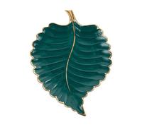 DSDGVDFBV Verde, Bandeja De Hojas, Hoja Verde Plato De Joyería Decorativa Bandeja De Joyería para Anillo Collar Pulsera Organizador Bandeja De Llaves Regalos para Mujeres, Niñas