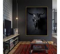 dsdsgog Cuadro de lienzo de cabeza de toro roto, carteles de arte abstracto e impresiones, cuadros de pared, sala de estar moderna, decoración del hogar, pintura, 80x110cm sin marco