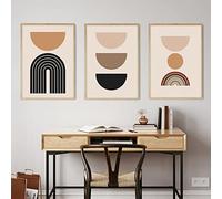 dsdsgog Mid Century Modern Geometric Abstract Minimalist Posters Canvas Painting Wall Art Print Pictures para sala de estar Interior Home Decor 60x80cmx3 sin marco