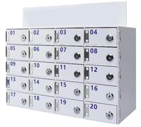 DSeenLeap Armario de acrílico para Guardar teléfonos móviles con cerraduras y Llaves, Organizador de Pared para Oficina, Aula, Gimnasio, 80 Ranuras (un Color, 100 cuadrículas)