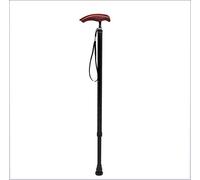 DSeenLeap Bastones para Caminar, Ajustables, portátiles, andadores de Mano, Ultra estables, cómodos, Mangos de Madera en Forma de T, bastón ergonómico Freedom Edition para Hombres y Mujeres (Negro)