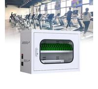 DSeenLeap Caja de Seguridad para teléfonos móviles de Acero con Ventana de Vidrio, gabinete para Cargar teléfonos móviles, con 4 Ruedas universales y Cerradura, para Oficina, exámenes (20 Ranuras)