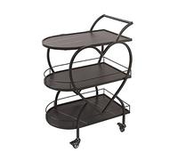 DSeenLeap Carrito de Servicio con Ruedas y Estante de 3 Niveles, Carrito móvil para Servir Vino y té para hoteles, Clubes y hogares, Ahorra Espacio, 4 Ruedas bloqueables (Monocolor, Tipo A)
