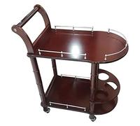 DSeenLeap Carrito de Vino para Cocina casera, Hotel, Industrial, Vintage, Carrito de Servicio, Madera, Metal, 3 Niveles, Carrito de Vino para Cocina con Estante para vinos