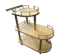 DSeenLeap Carritos de Bar Carritos de Bar industriales/Carritos de Servicio/Carritos de Cocina/Carritos de Vino con Ruedas y Almacenamiento, de ratán, Carrito de Bar con Ruedas para el hogar