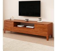 DSeenLeap Consola de TV de Madera Maciza, Mueble de TV con Espacio de Almacenamiento, Centro de Entretenimiento, para Apartamentos pequeños, para Sala de Estar (marrón, 47,2 x 18,8 Pulgadas)