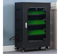 DSeenLeap Estación de Carga de teléfono móvil de Acero con Ruedas para Escuela, Aula, Oficina, Organizador de Almacenamiento con 50 Ranuras (un Color, 60 Piezas)