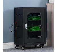 DSeenLeap Estación de Carga de teléfono móvil de Acero con Ruedas para Escuela, Aula, Oficina, Organizador de Almacenamiento con 50 Ranuras (un Color, 30 Piezas)