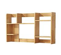 DSeenLeap Estante de exhibición de Almacenamiento Abierto, estantería pequeña, Estante Organizador de Escritorio para Dormitorio, Oficina, hogar, Marco de Madera y Metal, fácil de Montar