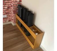 DSeenLeap Estante Organizador de Almacenamiento de tapetes y Rodillos de Espuma de Madera con 7 Compartimentos, Estante Independiente para Escuela, jardín de Infantes y Gimnasio (Natural)