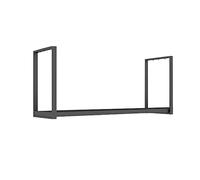 DSeenLeap Estante rústico de Techo para el hogar y la Cocina, de Hierro Forjado, Flotante, de una Sola Capa, para Restaurante, Bar y Sala de Estar (Negro, 140 x 30 x 50 cm)