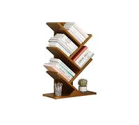 DSeenLeap Estantería de Libros de Madera con Forma de árbol, estantería de Escritorio Independiente, Organizador de Libros, estantería de Madera para Oficina y hogar, Ahorra Espacio (3)