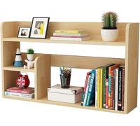 DSeenLeap Estantería de Libros Estantería de Escritorio Estantes de Madera Multicapa Estantes de Archivos de Oficina Estanterías Estante de Almacenamiento de Cocina Estantes de exhibición (B)