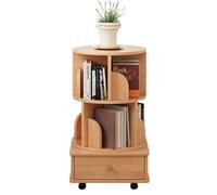 DSeenLeap Estantería de Madera para Juguetes y Libros, de 5 Niveles, apilable, Redonda, para Guardar Libros, revistas, Carpetas y álbumes de Fotos para niños. (Madera, 2 Niveles)