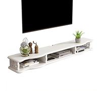 DSeenLeap Estantería de Pared para TV, Mueble Flotante para TV, componente de Mueble para Centro de Entretenimiento, para Consola de Audio/Video, decodificador de Cable, enrutador (140 x 24 x 16 cm)