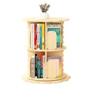 DSeenLeap Estantería giratoria de Madera para Libros, estantería de pie de 2, 3, 4 y 5 Niveles, para el hogar y la Oficina, Ahorra Espacio (Madera de 2 Capas, 43 x 66 cm)