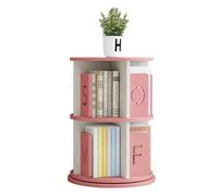 DSeenLeap Estanterías de pie Estantería de 2/3/4/5 Niveles Estantería de Madera Estantería giratoria de 360° Decoración de Lujo nórdica Estantería Estrecha Ahorra Espacio (Rosa 50,5 * 66 cm)