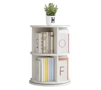 DSeenLeap Estanterías de pie Estantería de 2/3/4/5 Niveles Estantería de Madera Estantería giratoria de 360° Decoración de Lujo nórdica Estantería Estrecha Ahorra Espacio (Blanco 50,5 * 66 cm)