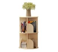 DSeenLeap Estanterías Estantería de Madera Estantería de pie Estantería de 2/3/4/5 Niveles Estantería giratoria de 360° Estantería Alta Creativa Estante para Ahorrar Espacio (Color Madera 39 * 66 cm)