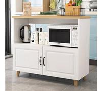 DSeenLeap Estantes Estante Organizador de Cocina, Estante Resistente para Horno, Estante de Almacenamiento Independiente para Cocina, Estante de panadería con Almacenamiento (Bianco 60 x 40 x 80 cm)