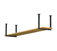 DSeenLeap Estantes flotantes de 1 Nivel, Color Negro, Estilo Industrial, para Techo, para Colgar en la Barra, fáciles de Montar (80 x 30 x 30 cm)