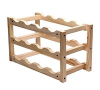 DSeenLeap Estantes para Vino, Soporte para Cerveza de Bricolaje, Estante de exhibición de Madera Maciza para Barra de Cocina, gabinete para Vino, Estante para Botellas de Vino para Hotel